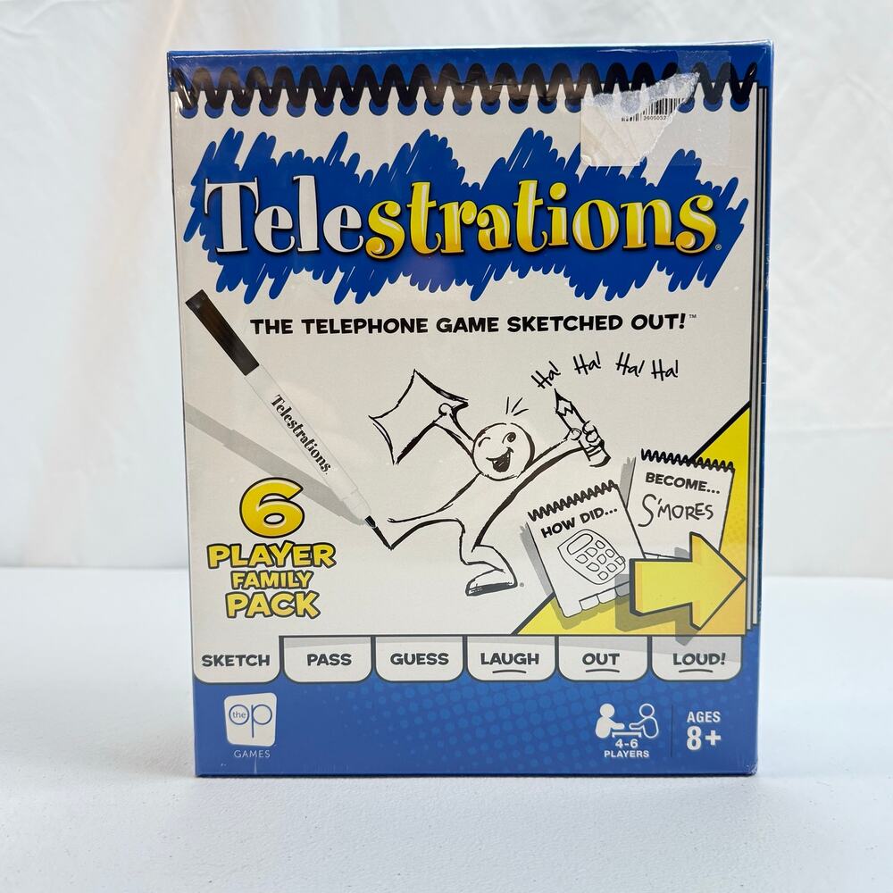 Telestrations Board Game USAopoly 6 Player Family Pack Telephone Game 8+